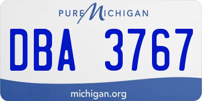 MI license plate DBA3767