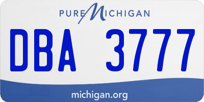 MI license plate DBA3777