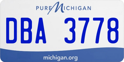MI license plate DBA3778