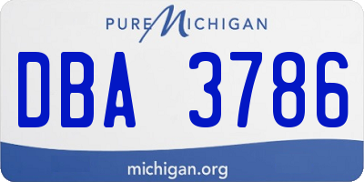 MI license plate DBA3786