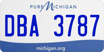 MI license plate DBA3787