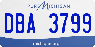 MI license plate DBA3799