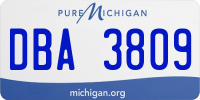MI license plate DBA3809