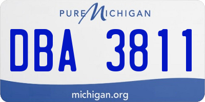 MI license plate DBA3811