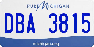 MI license plate DBA3815