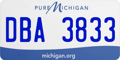 MI license plate DBA3833