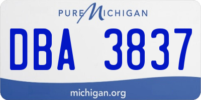 MI license plate DBA3837