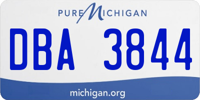 MI license plate DBA3844
