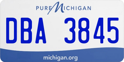 MI license plate DBA3845