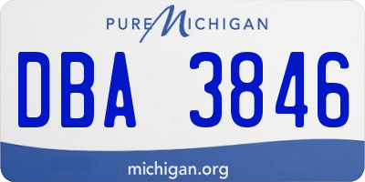 MI license plate DBA3846