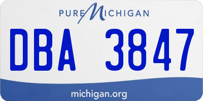 MI license plate DBA3847