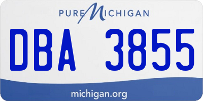 MI license plate DBA3855