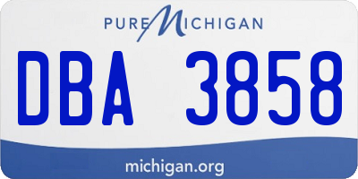 MI license plate DBA3858