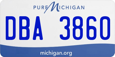 MI license plate DBA3860