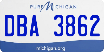 MI license plate DBA3862