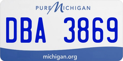 MI license plate DBA3869