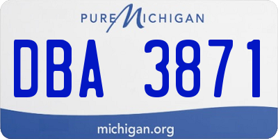 MI license plate DBA3871