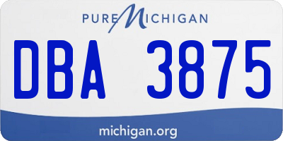 MI license plate DBA3875