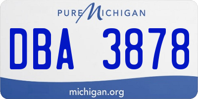 MI license plate DBA3878