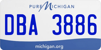 MI license plate DBA3886