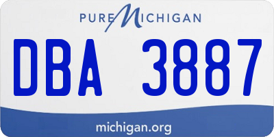 MI license plate DBA3887