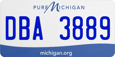 MI license plate DBA3889