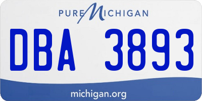 MI license plate DBA3893