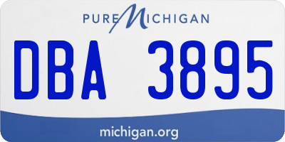 MI license plate DBA3895