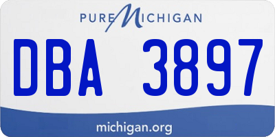 MI license plate DBA3897