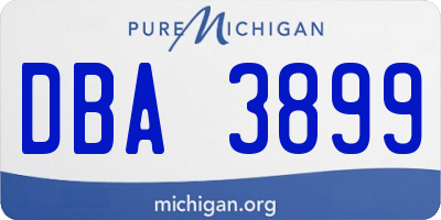 MI license plate DBA3899