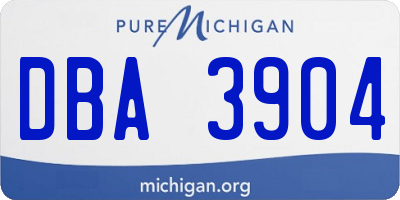 MI license plate DBA3904