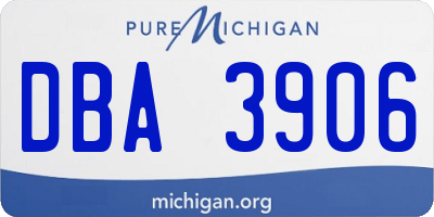 MI license plate DBA3906