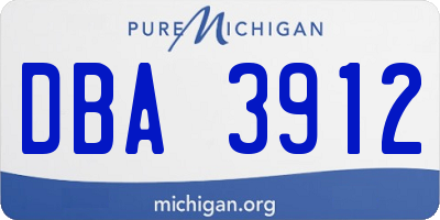 MI license plate DBA3912