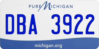 MI license plate DBA3922