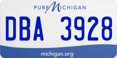 MI license plate DBA3928