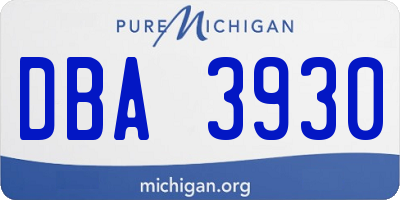 MI license plate DBA3930