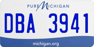 MI license plate DBA3941