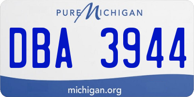 MI license plate DBA3944