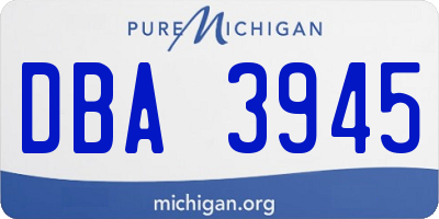 MI license plate DBA3945
