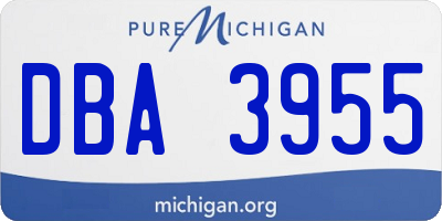 MI license plate DBA3955