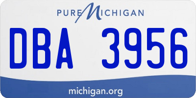 MI license plate DBA3956