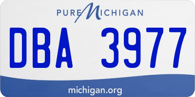 MI license plate DBA3977