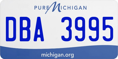 MI license plate DBA3995