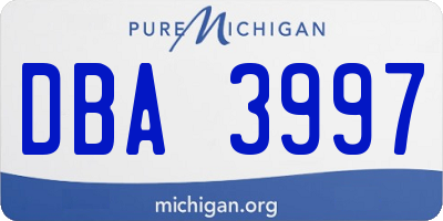 MI license plate DBA3997
