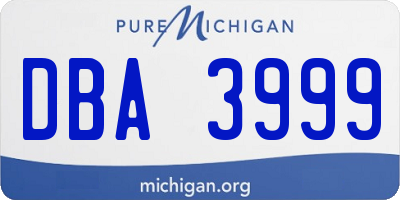 MI license plate DBA3999
