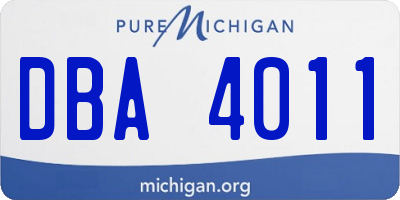 MI license plate DBA4011