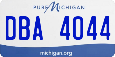 MI license plate DBA4044