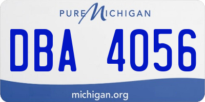 MI license plate DBA4056
