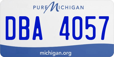 MI license plate DBA4057