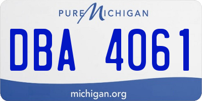 MI license plate DBA4061